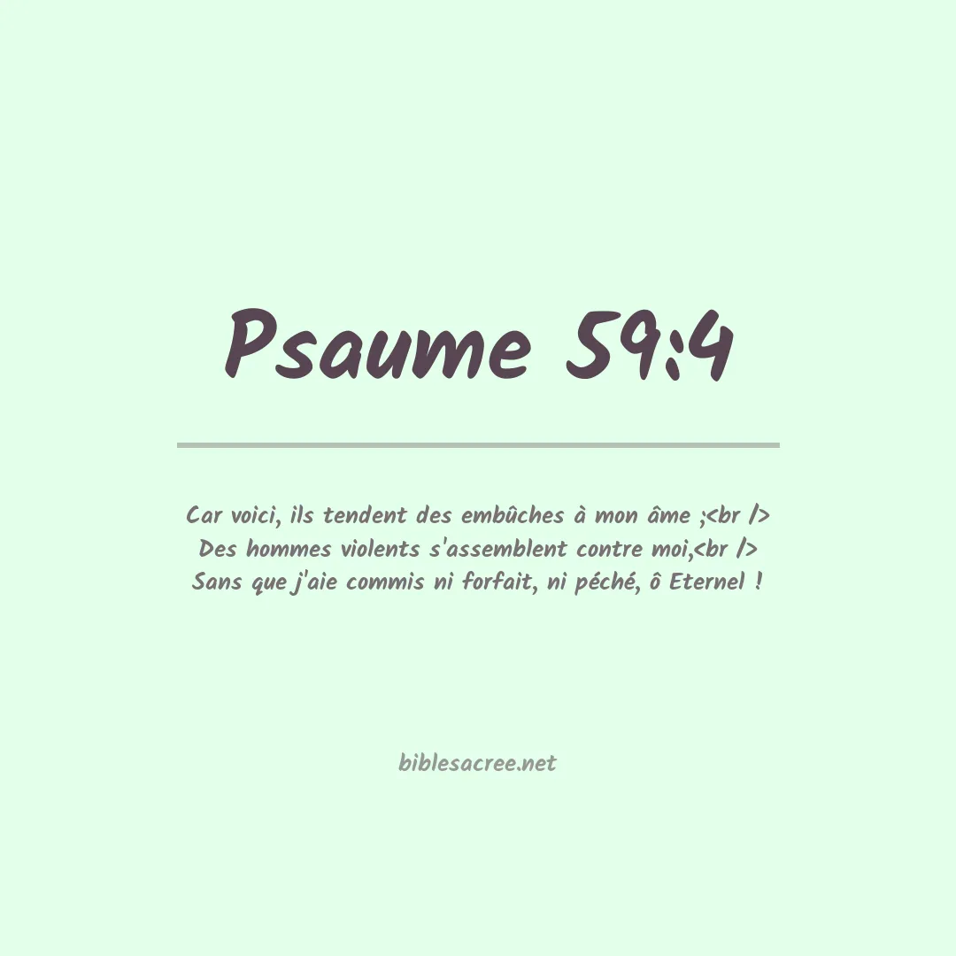 Psaume - 59:4