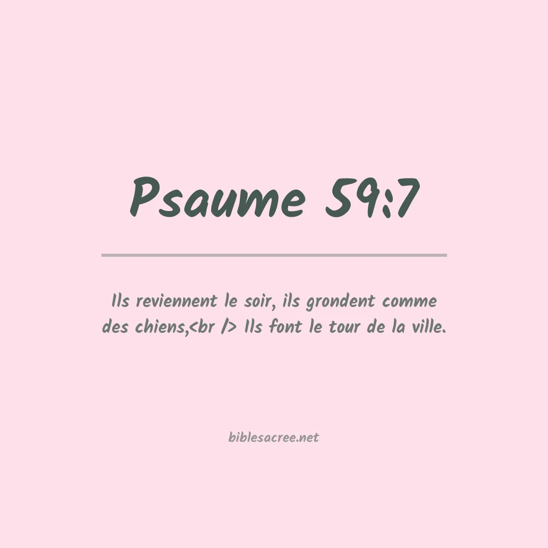 Psaume - 59:7