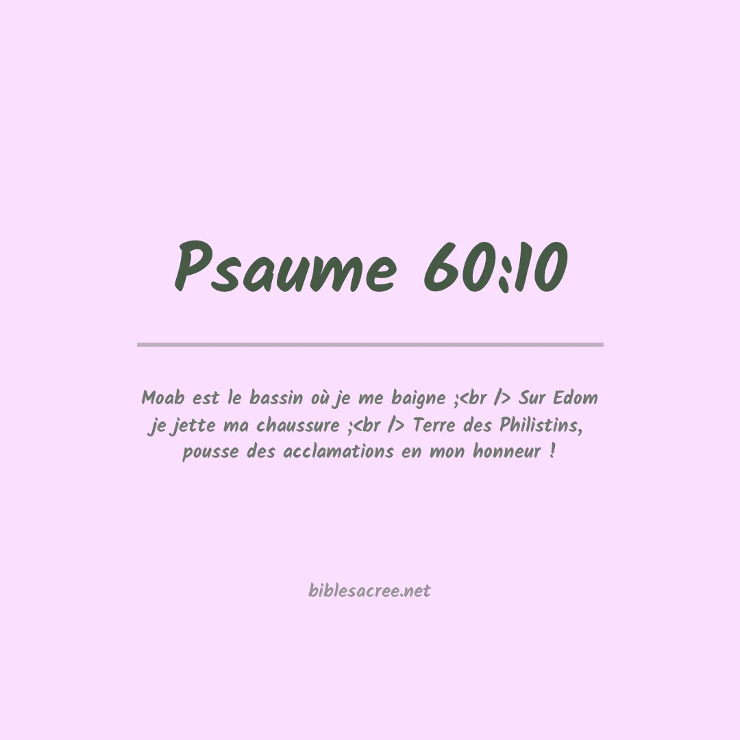Psaume - 60:10