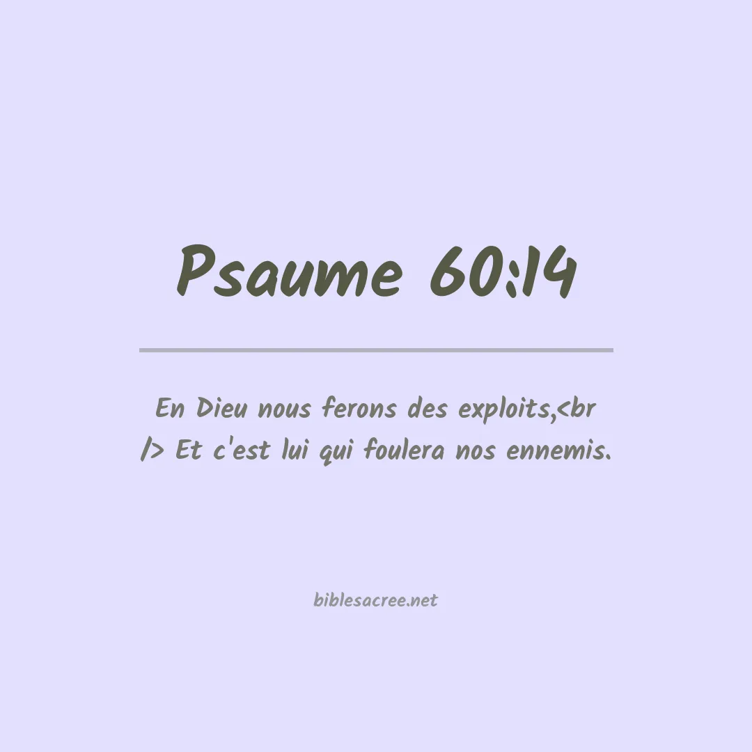 Psaume - 60:14