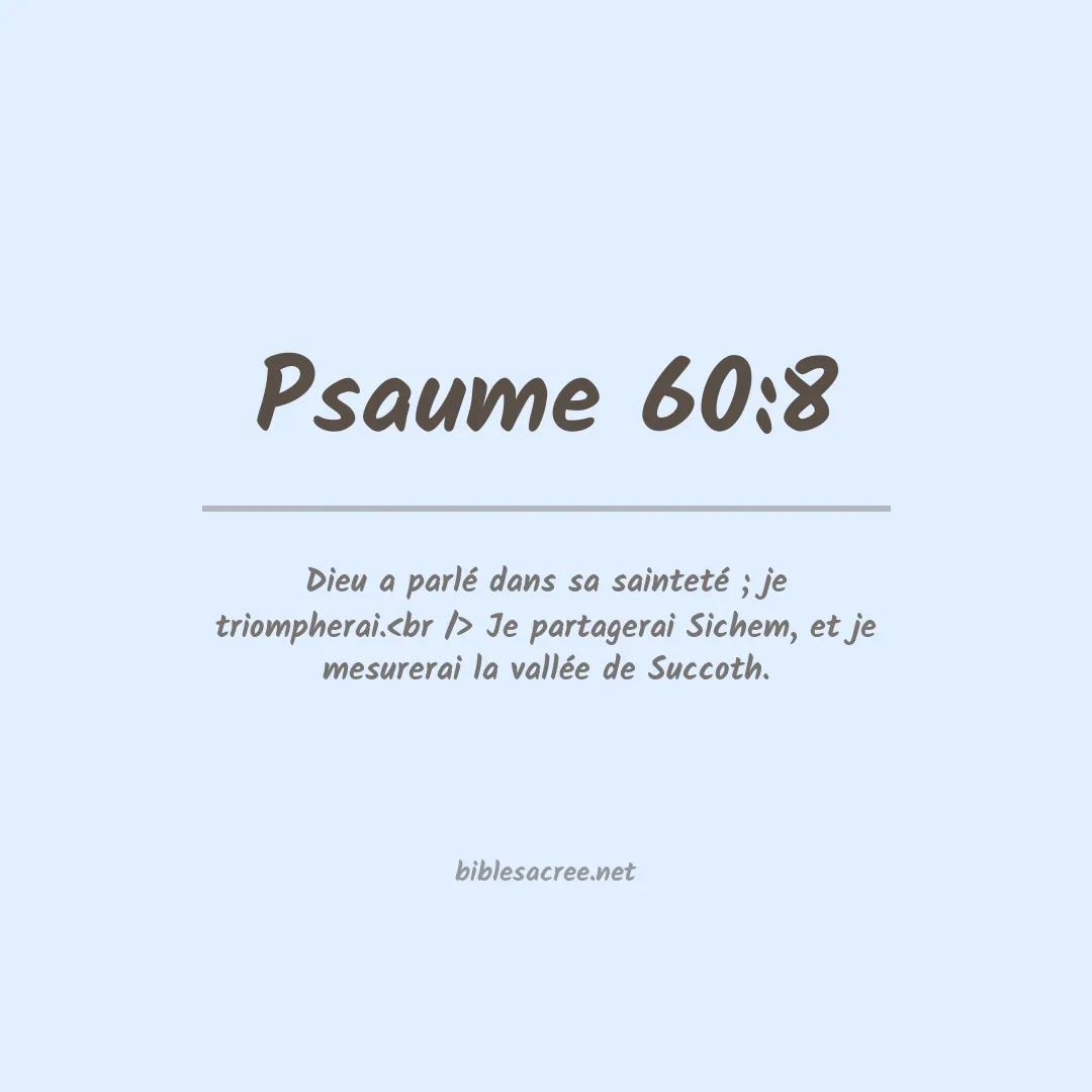 Psaume - 60:8