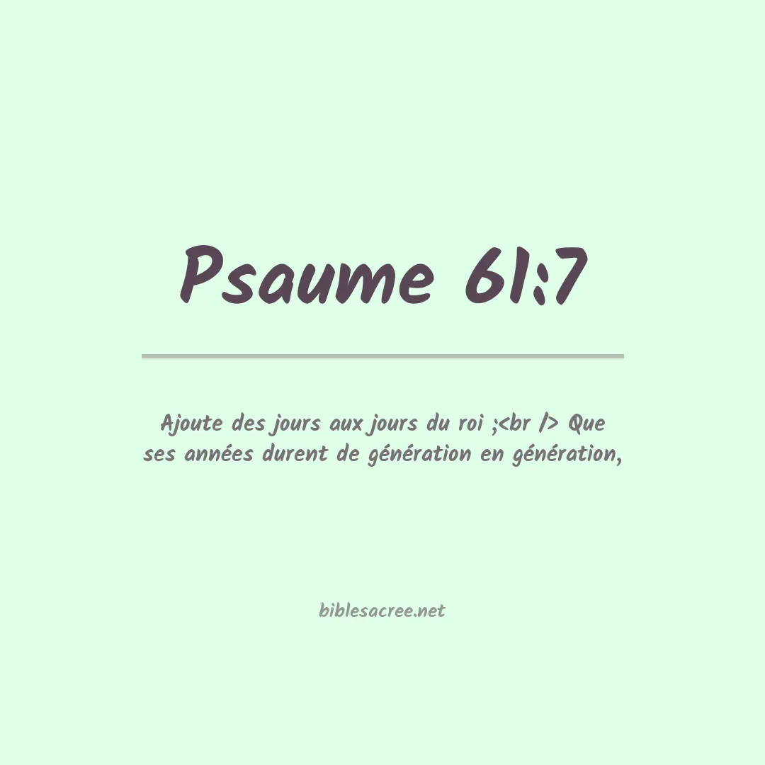 Psaume - 61:7