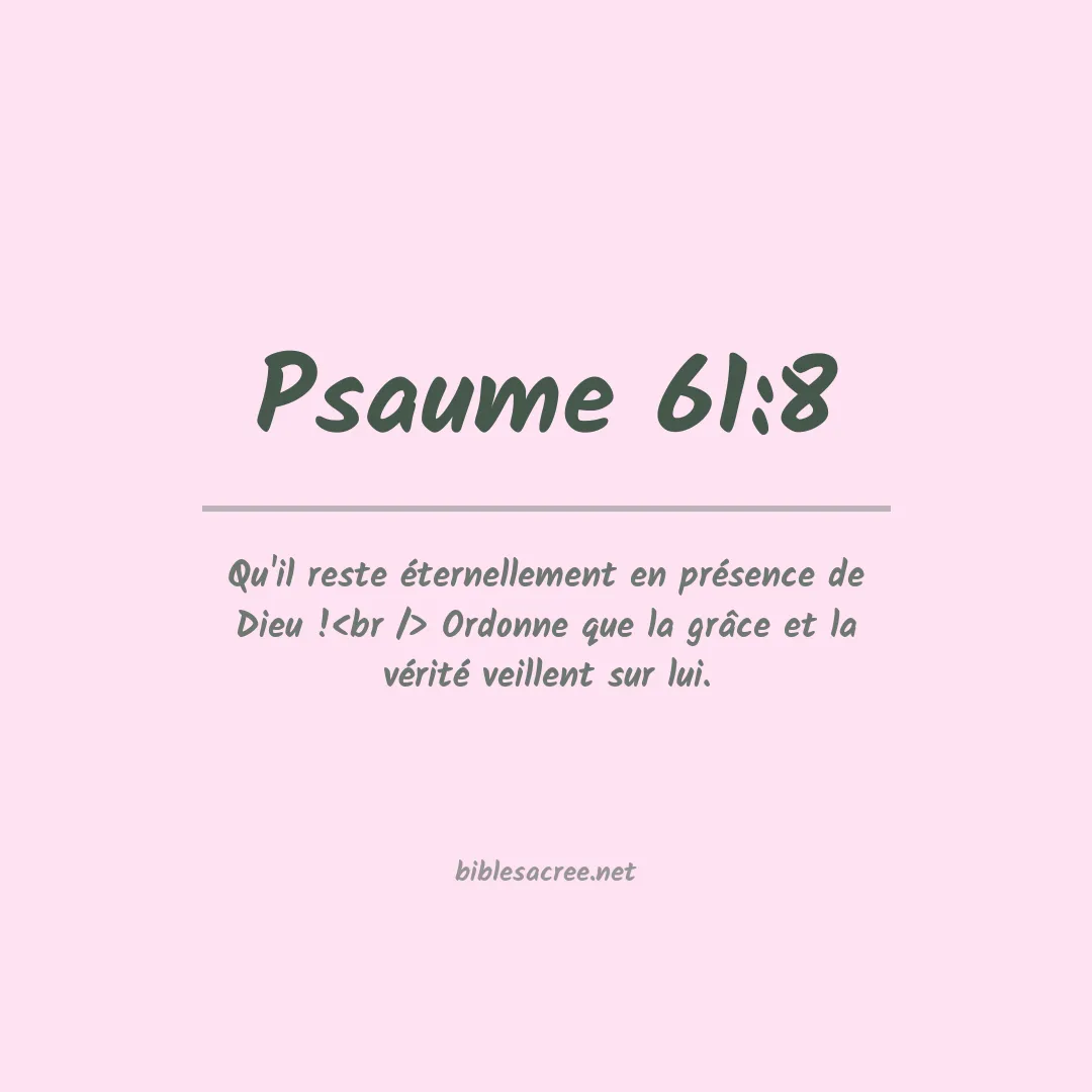 Psaume - 61:8