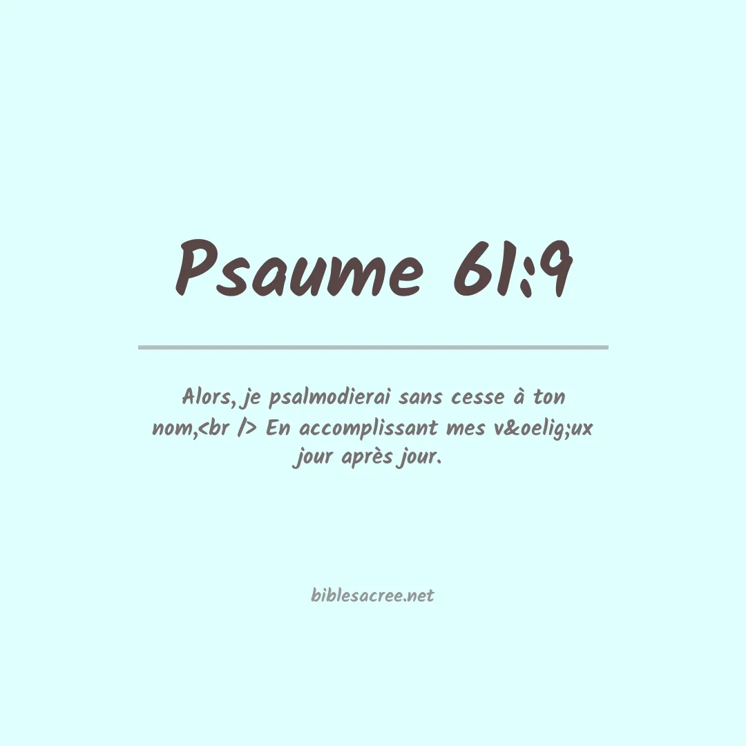 Psaume - 61:9