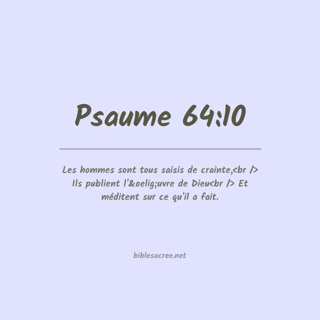 Psaume - 64:10