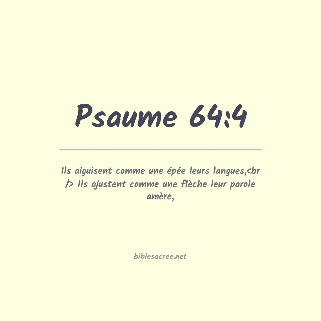 Psaume - 64:4