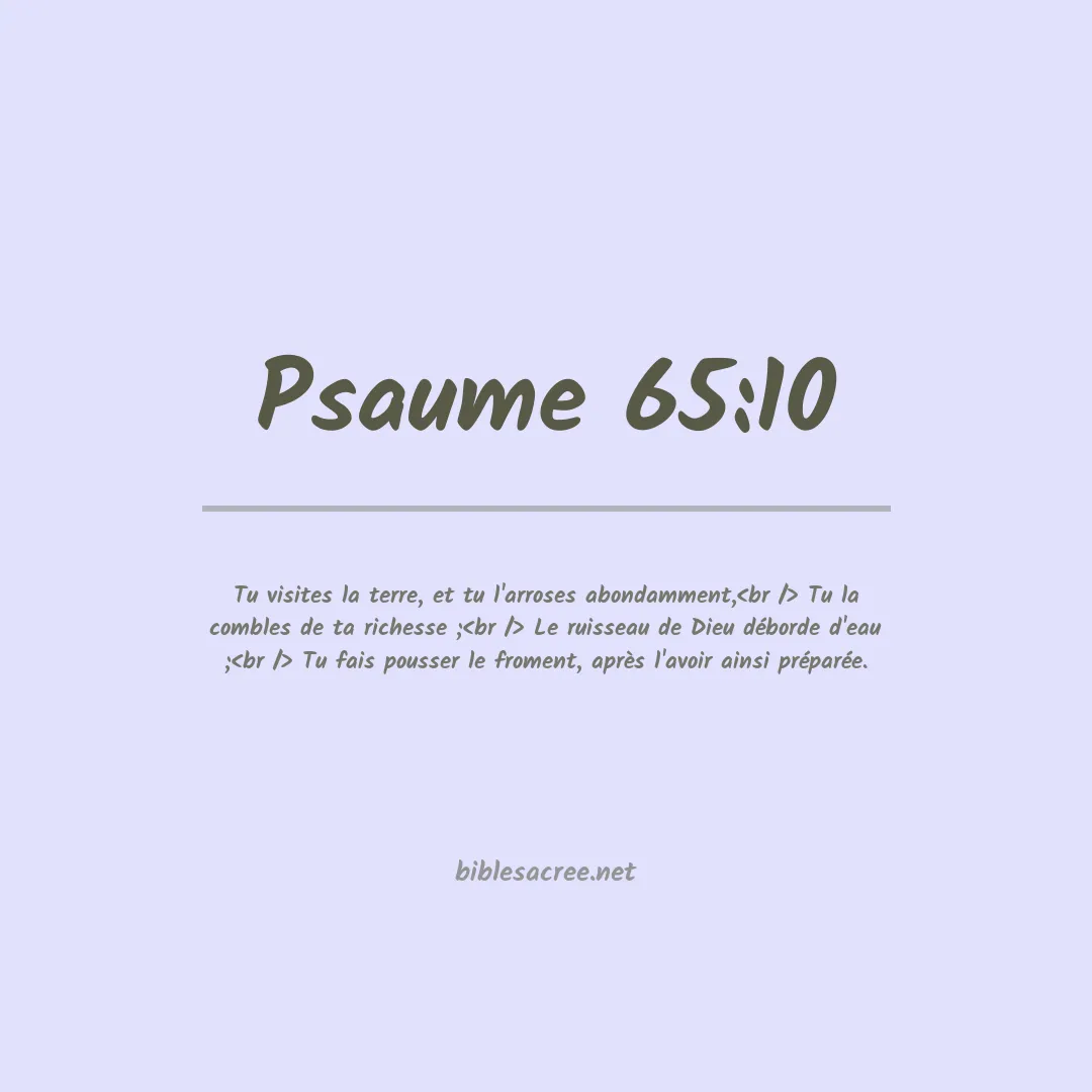 Psaume - 65:10