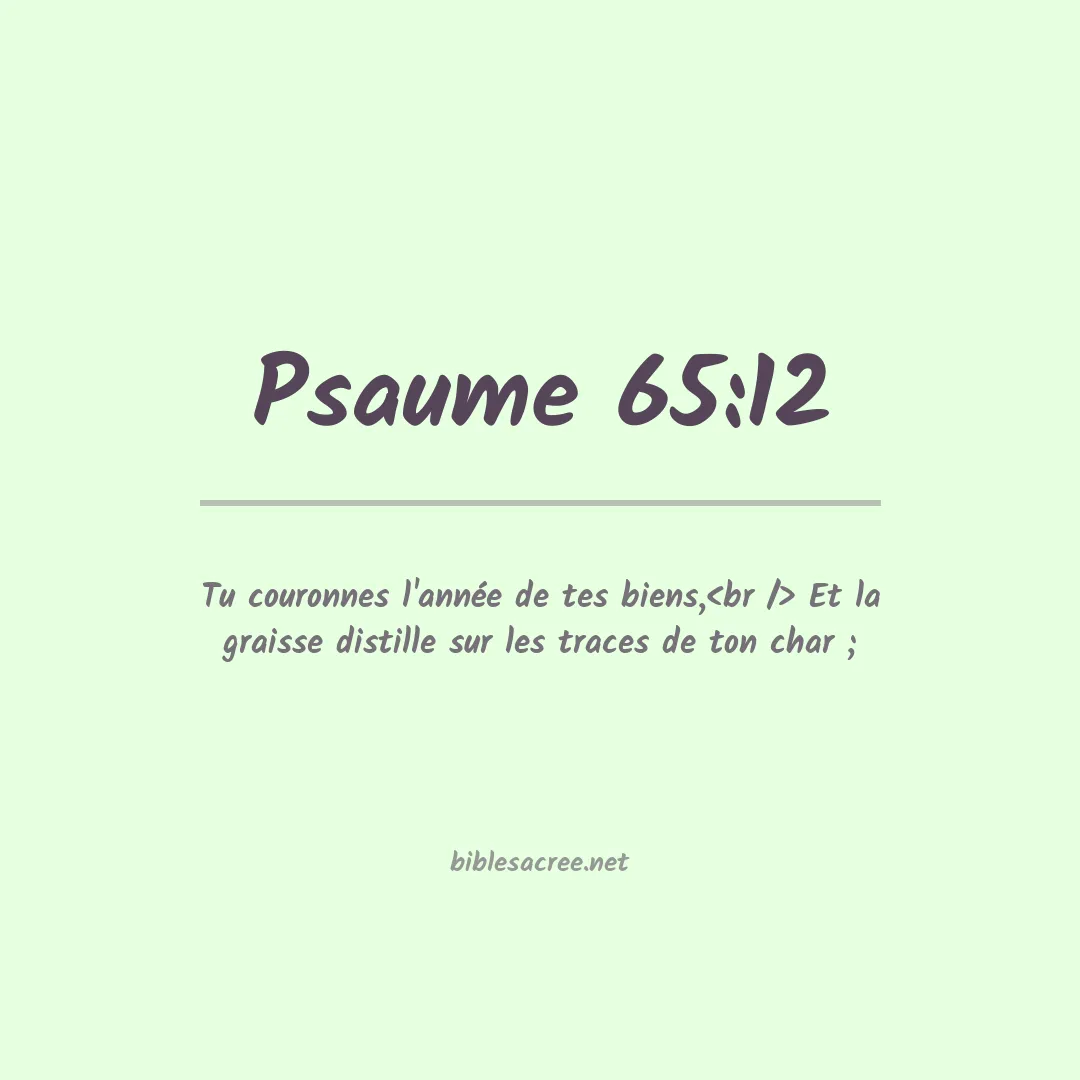 Psaume - 65:12