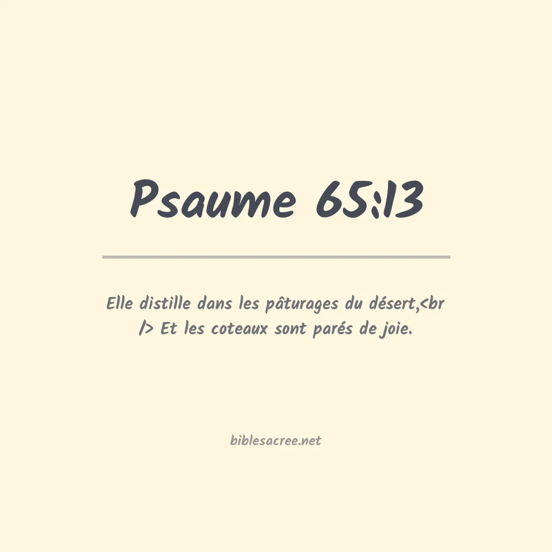 Psaume - 65:13