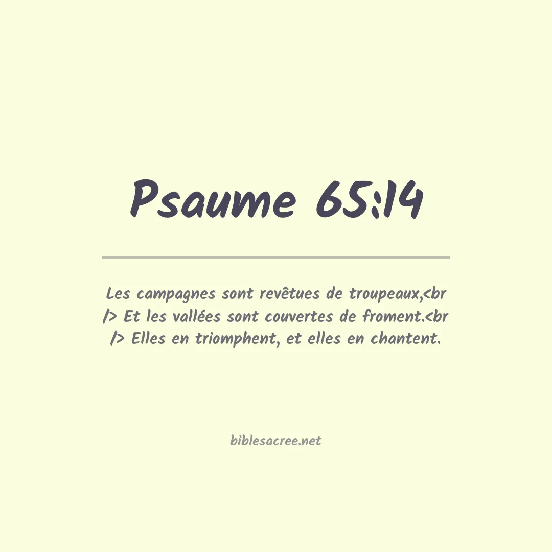 Psaume - 65:14