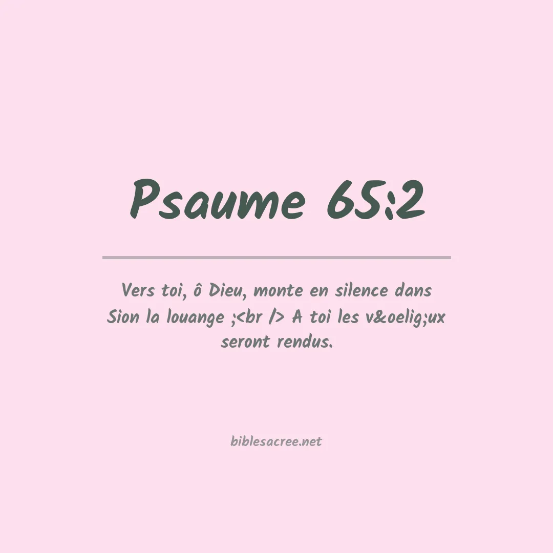 Psaume - 65:2