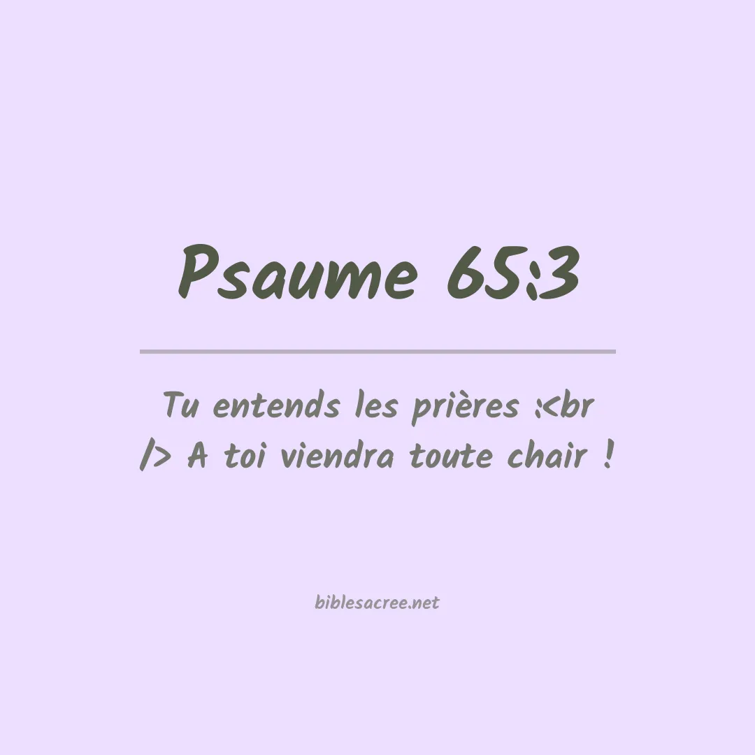 Psaume - 65:3