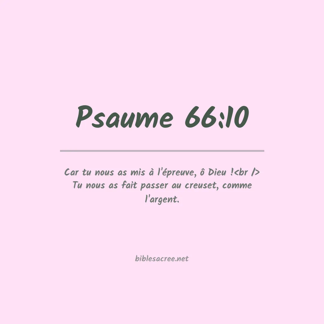Psaume - 66:10