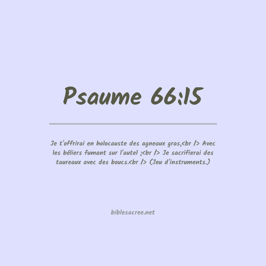 Psaume - 66:15