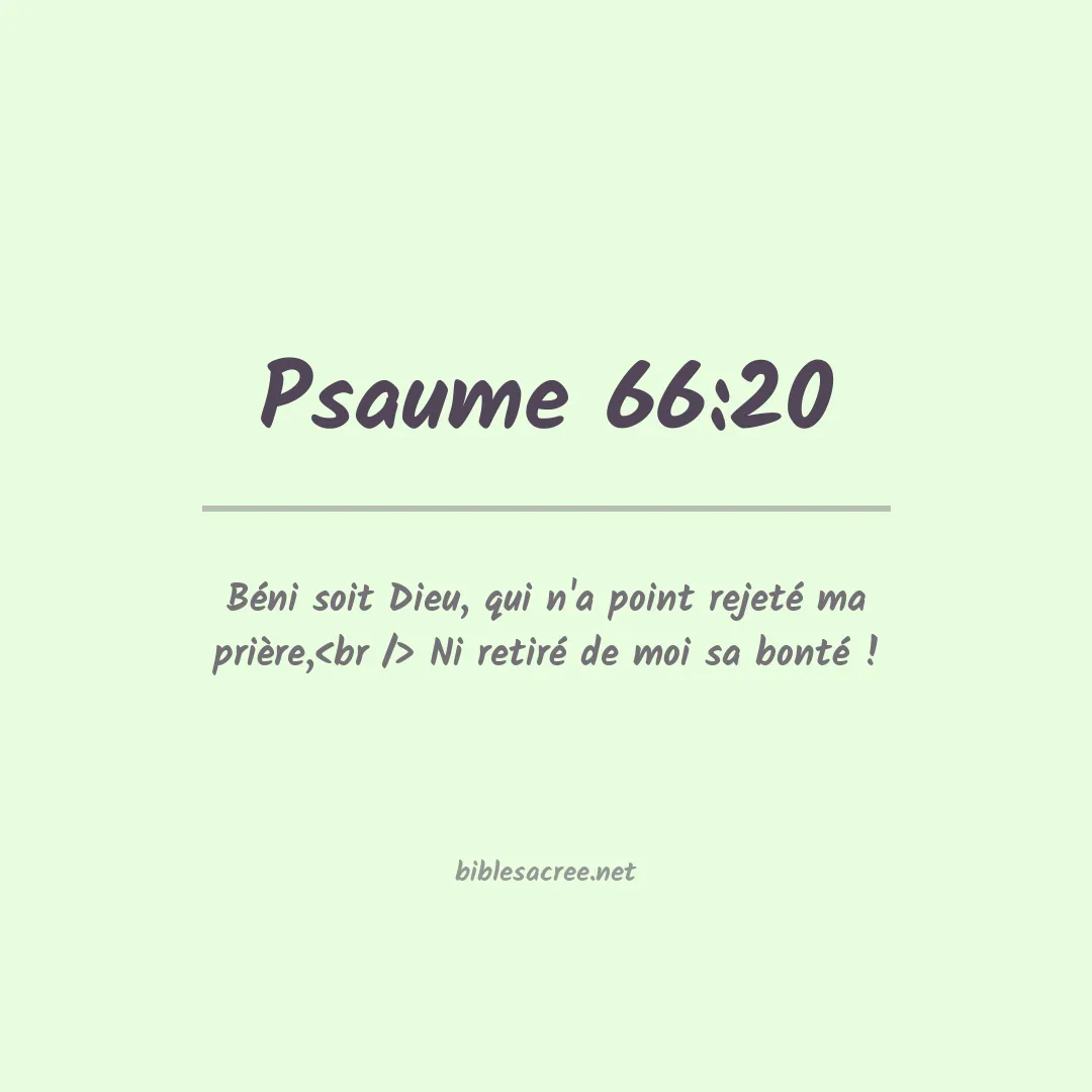 Psaume - 66:20
