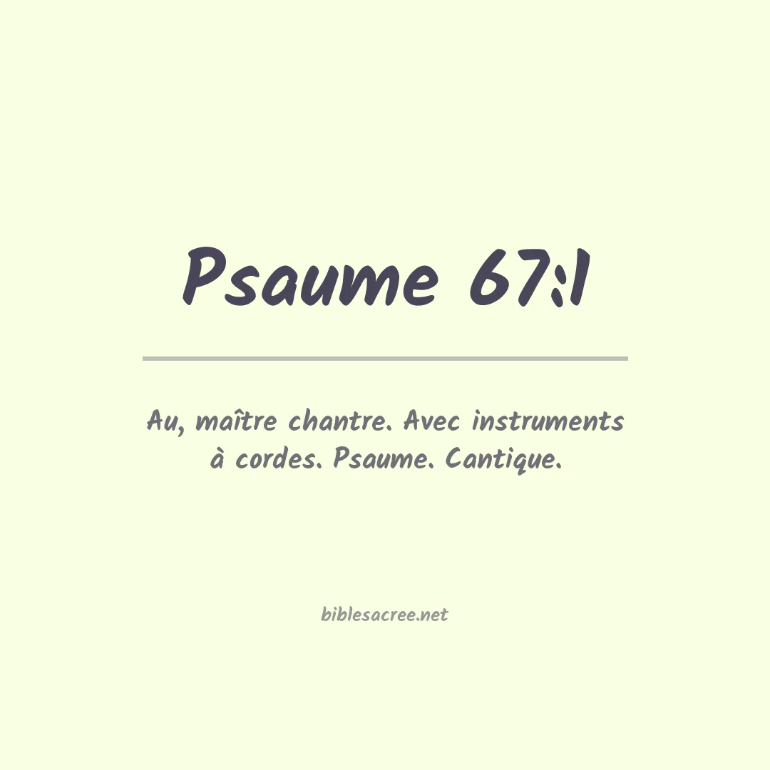 Psaume - 67:1