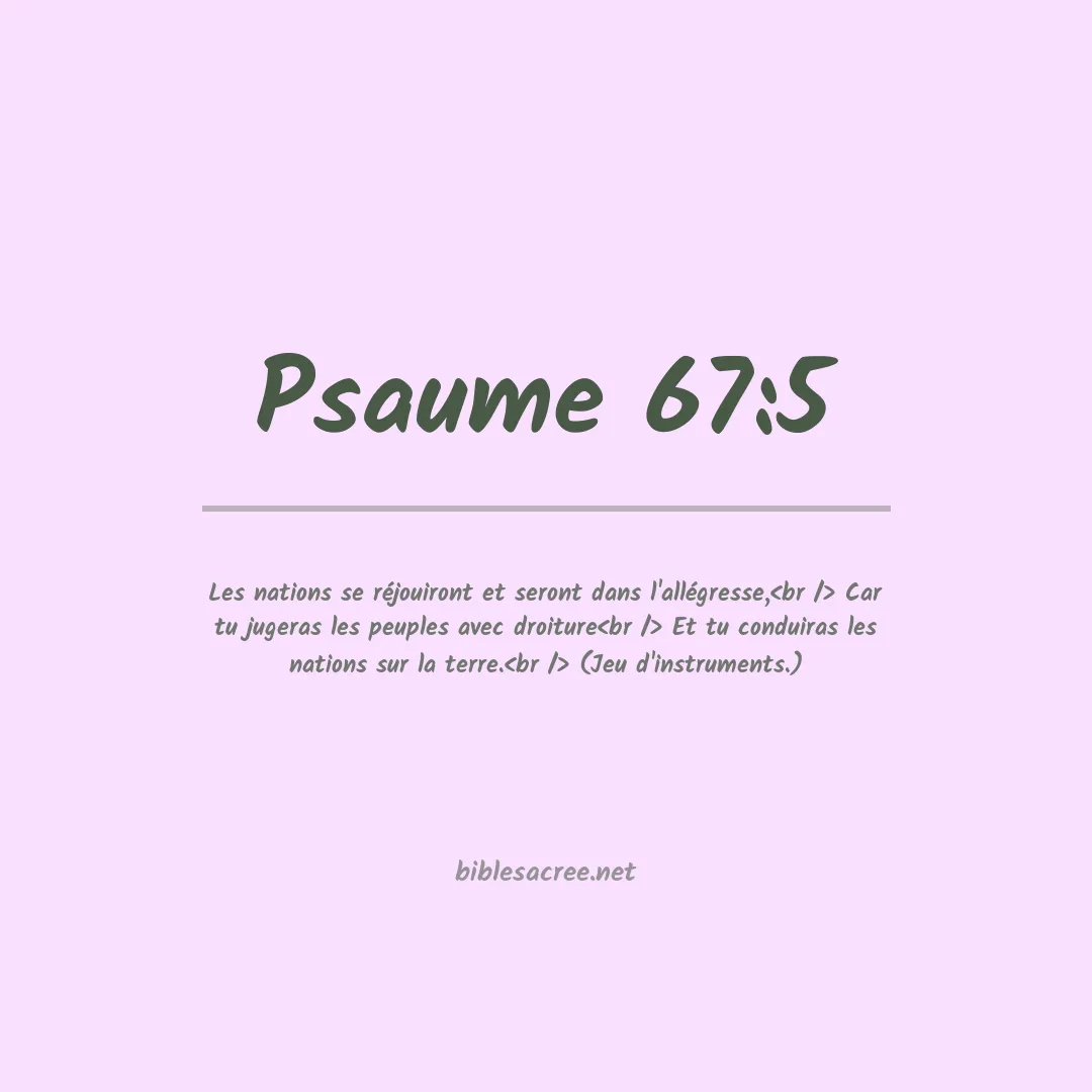 Psaume - 67:5