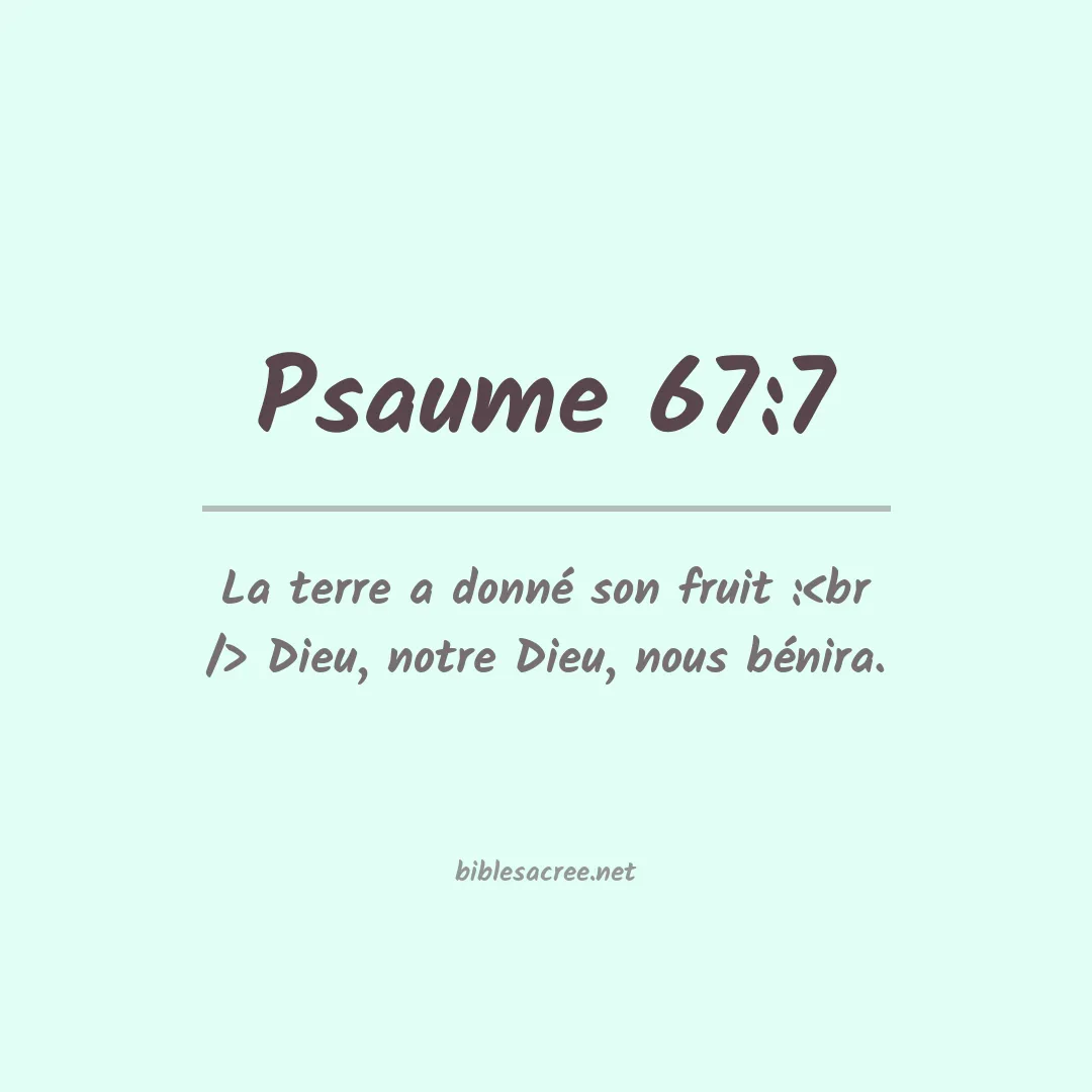 Psaume - 67:7