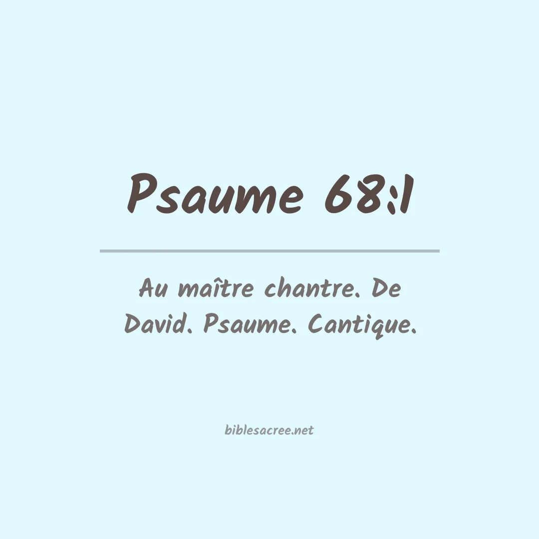 Psaume - 68:1