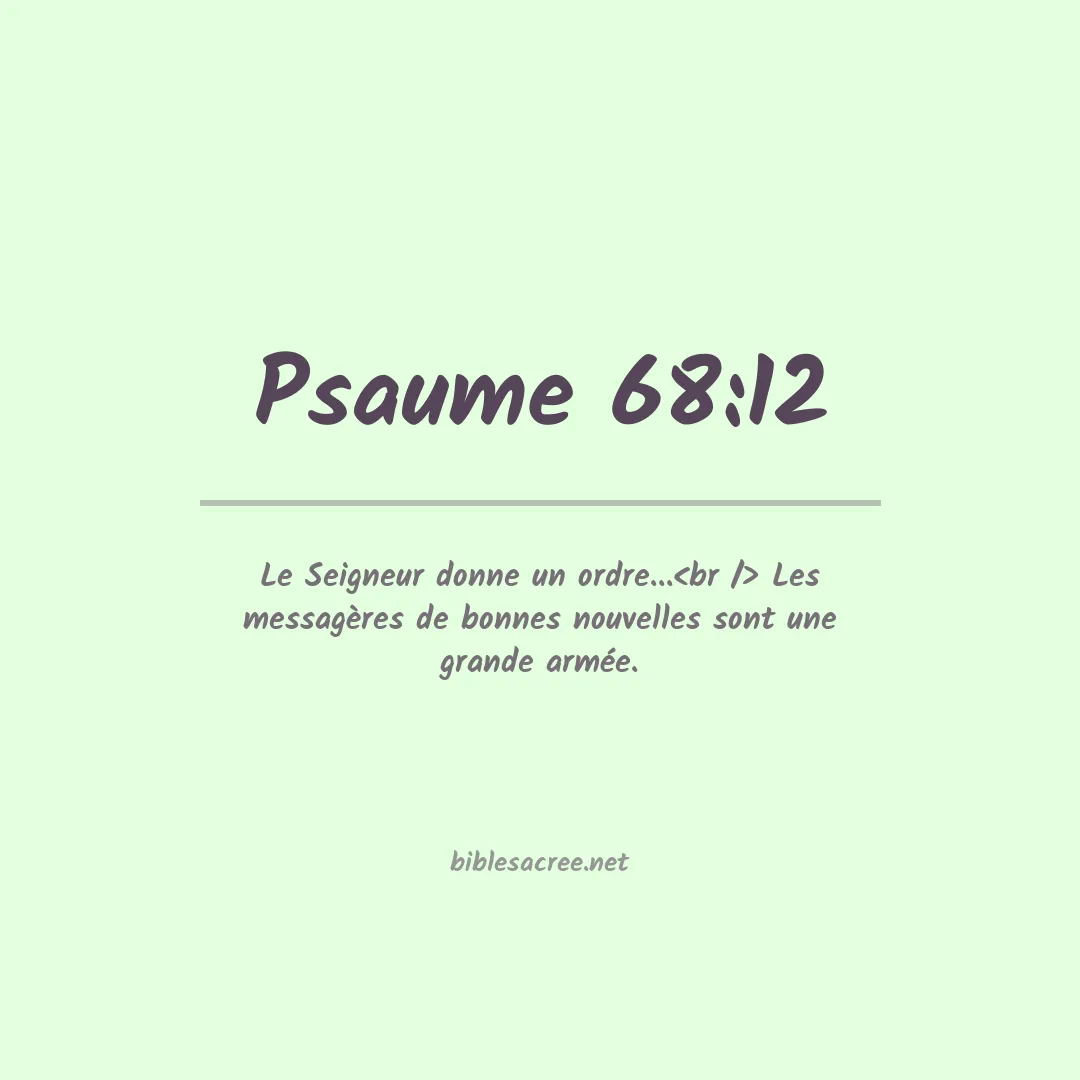 Psaume - 68:12