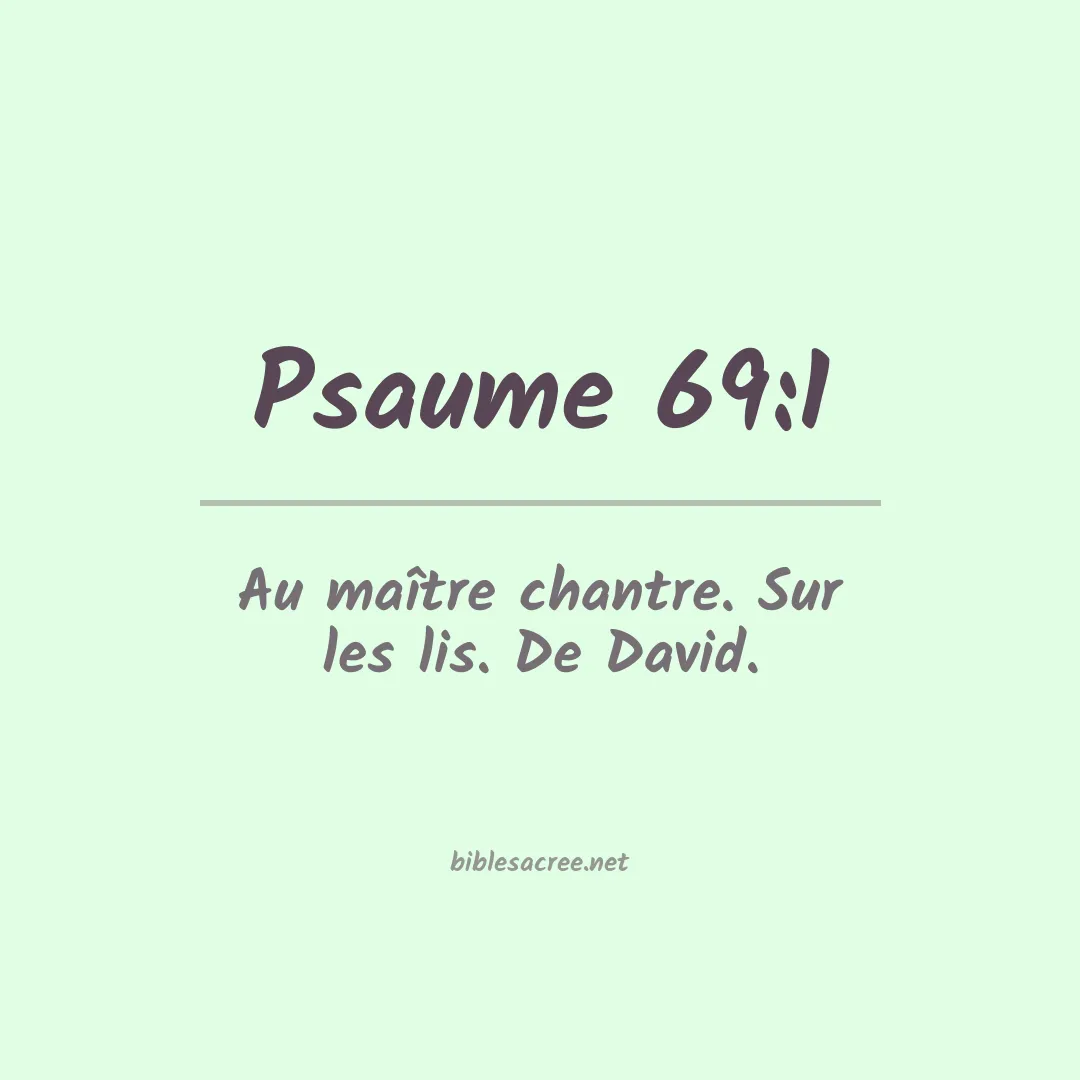 Psaume - 69:1