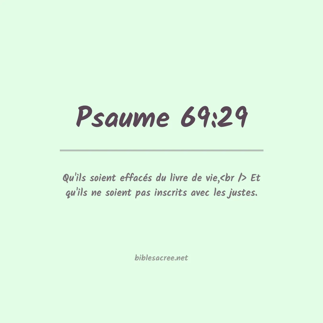 Psaume - 69:29