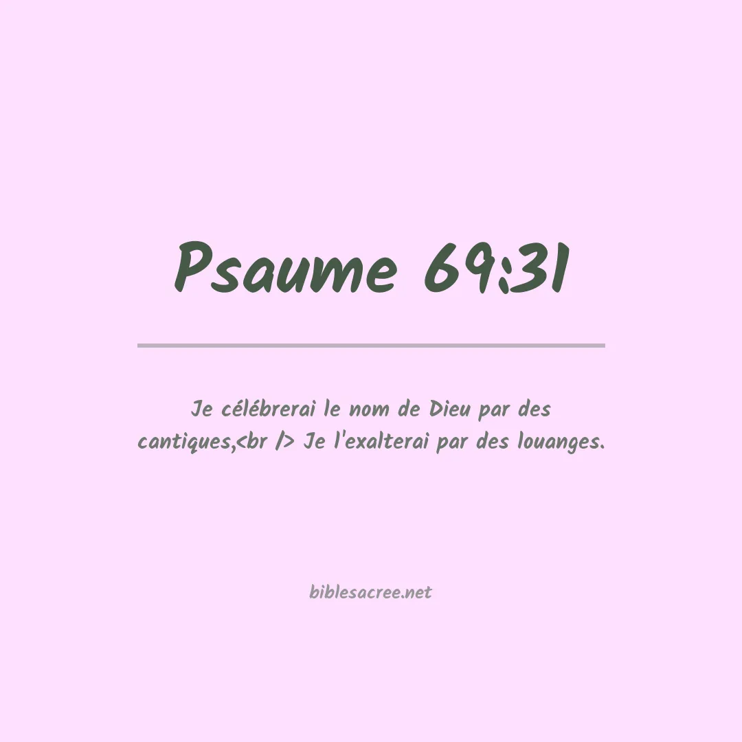 Psaume - 69:31