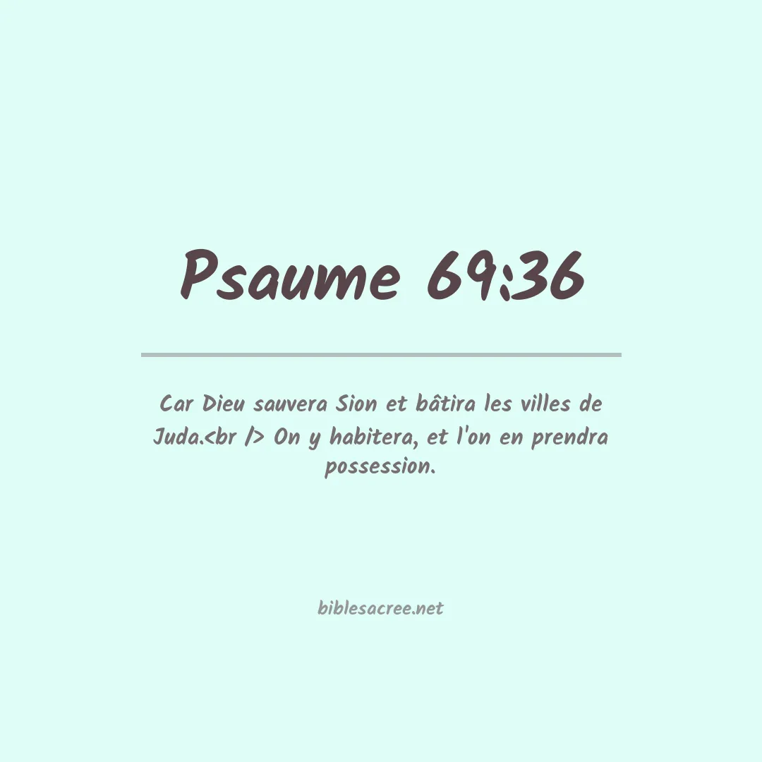 Psaume - 69:36