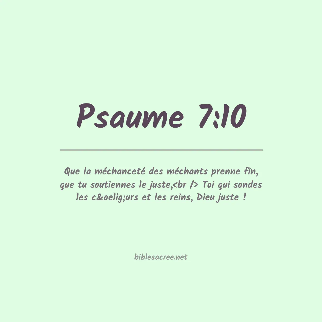 Psaume - 7:10
