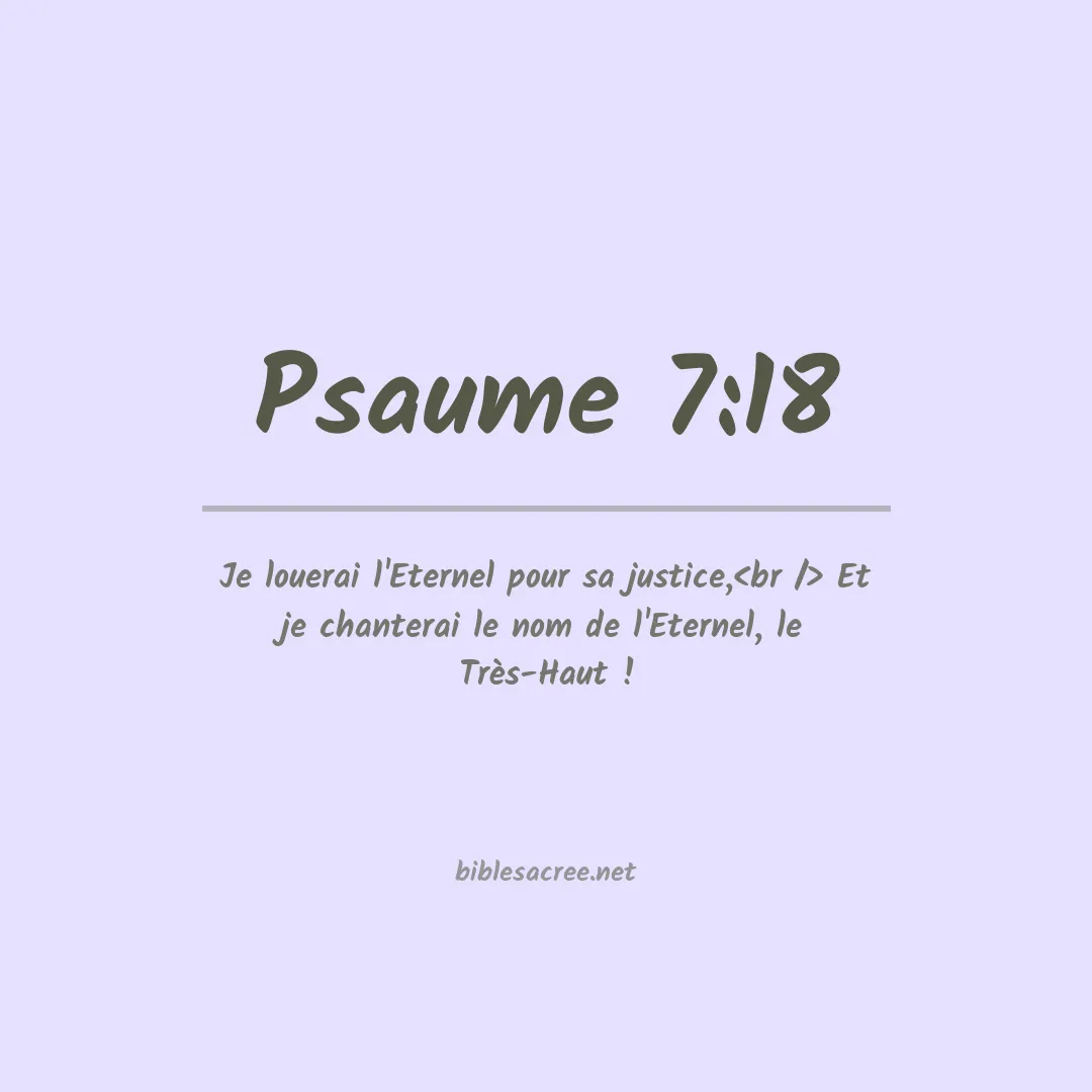 Psaume - 7:18