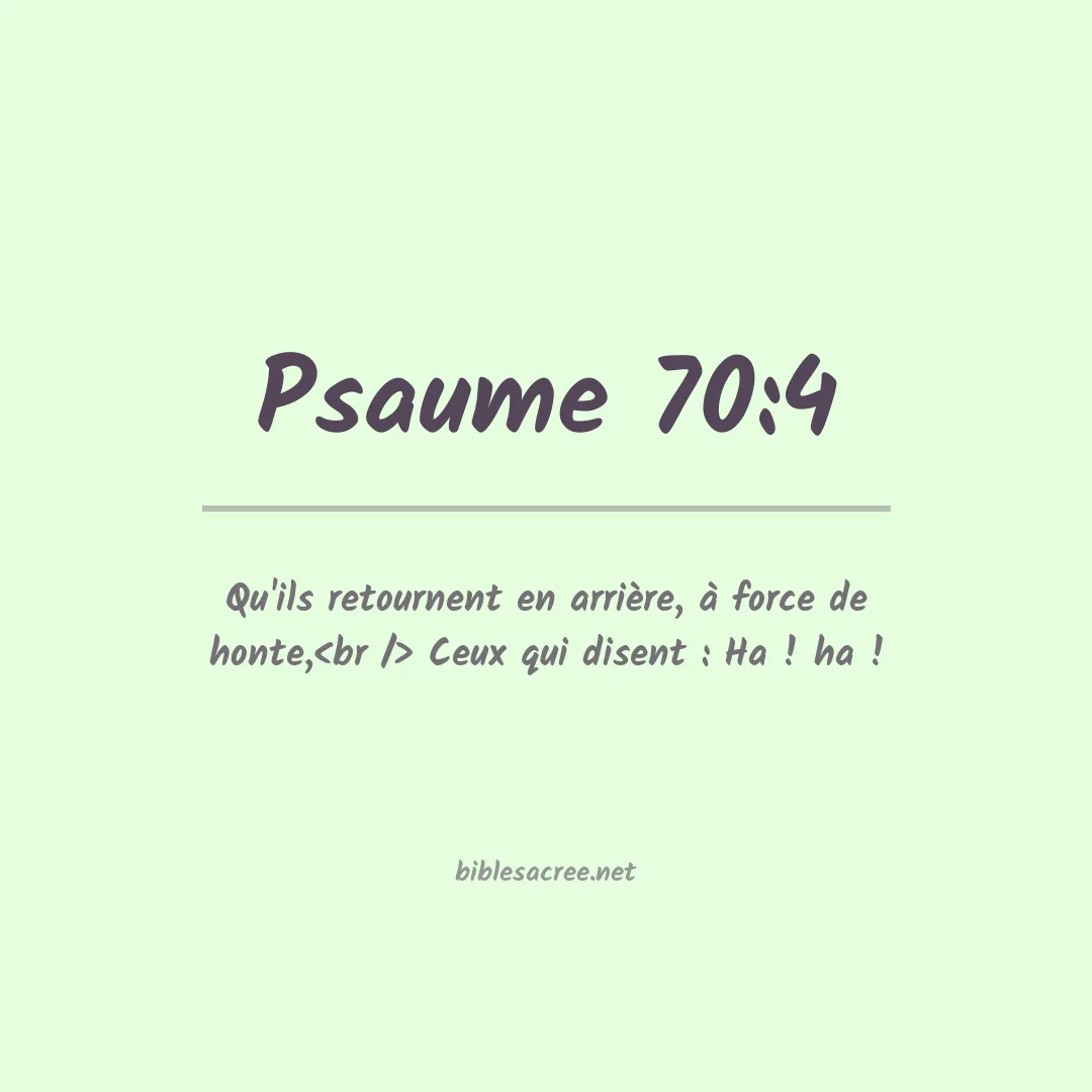 Psaume - 70:4