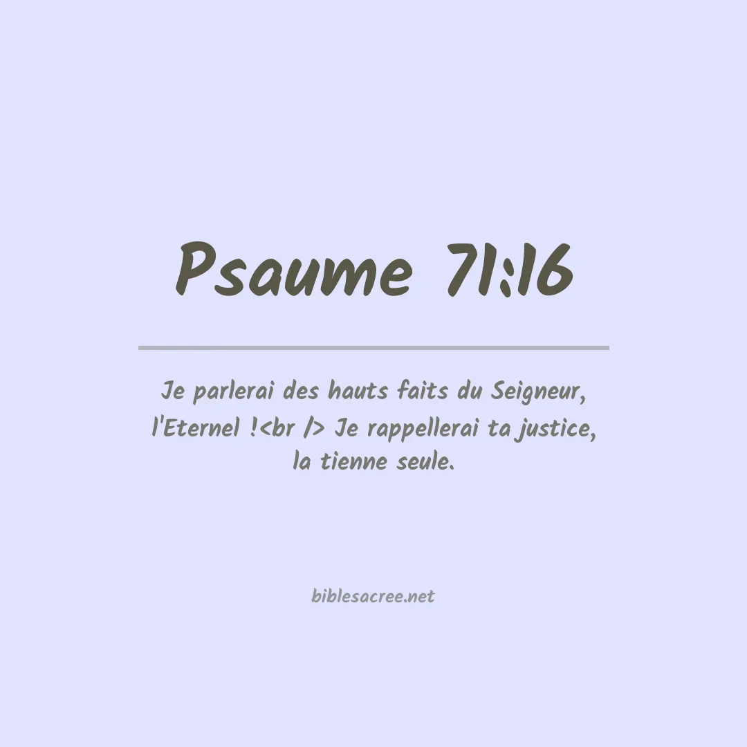 Psaume - 71:16