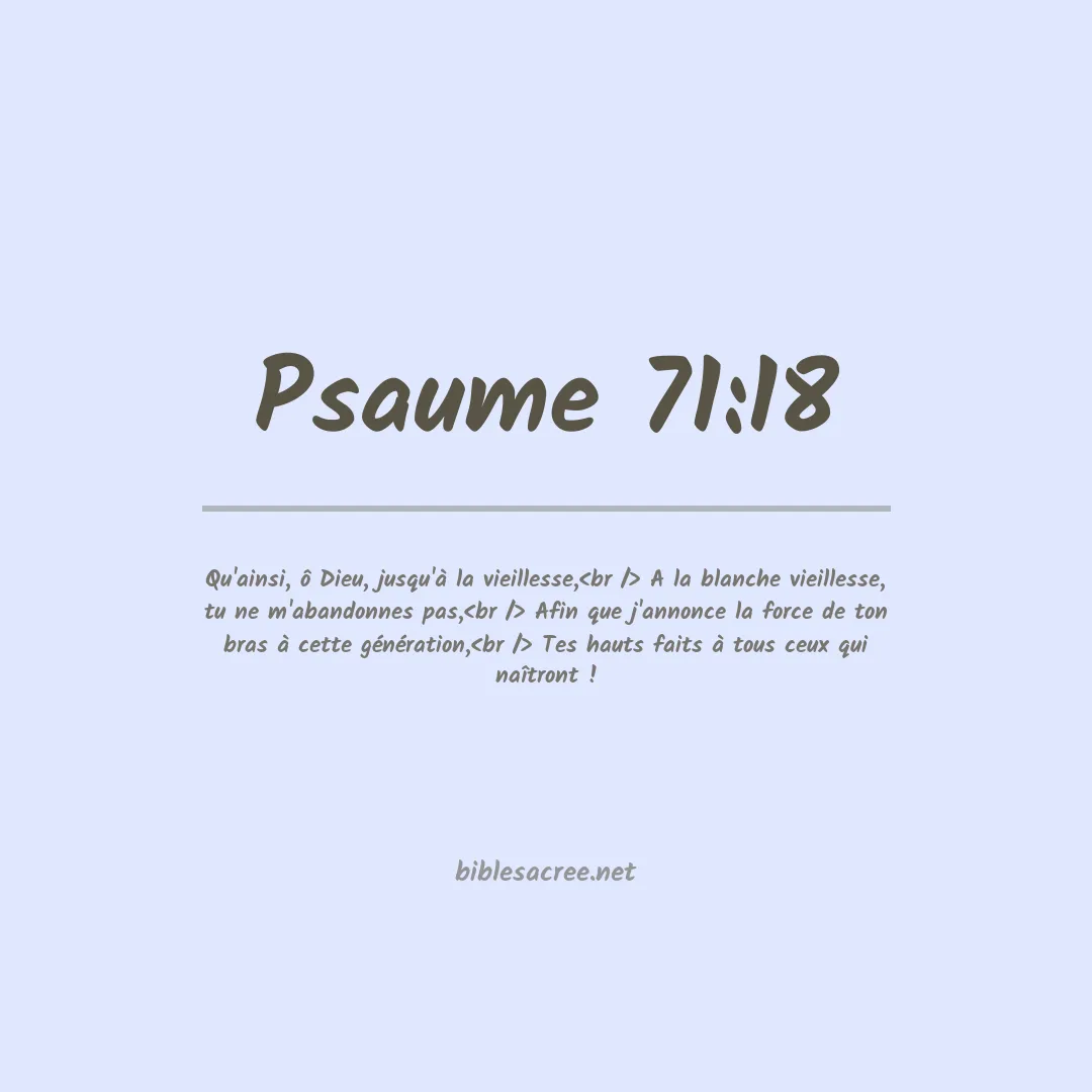 Psaume - 71:18
