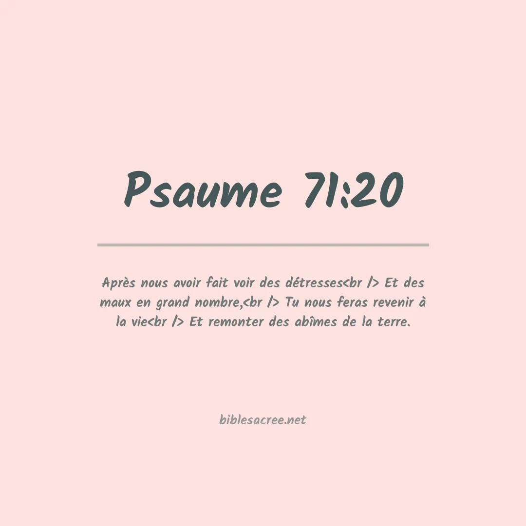Psaume - 71:20