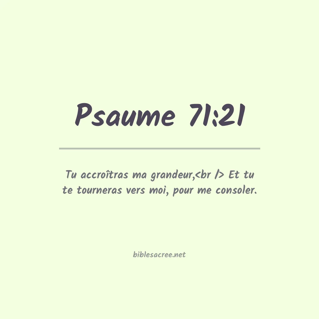 Psaume - 71:21