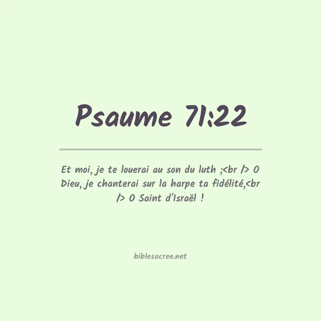 Psaume - 71:22