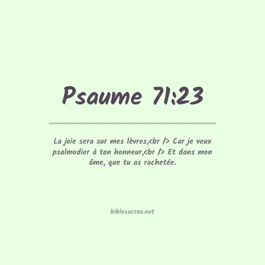 Psaume - 71:23