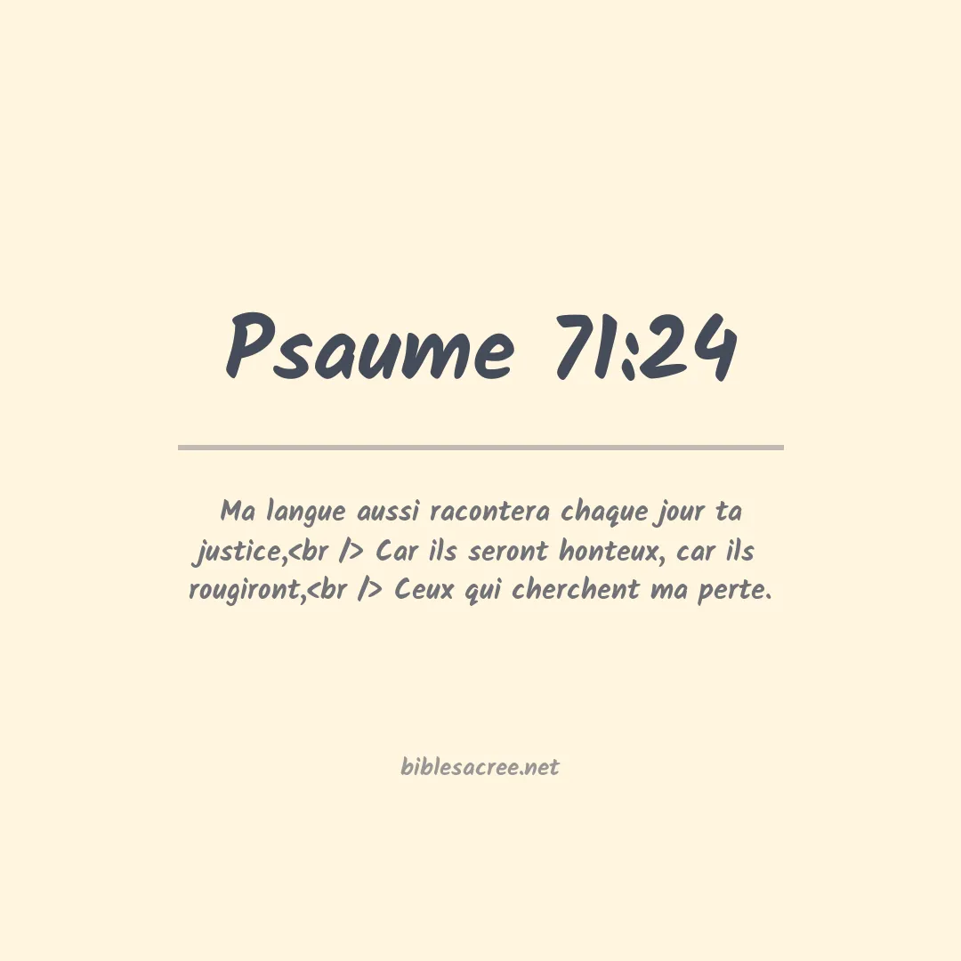 Psaume - 71:24