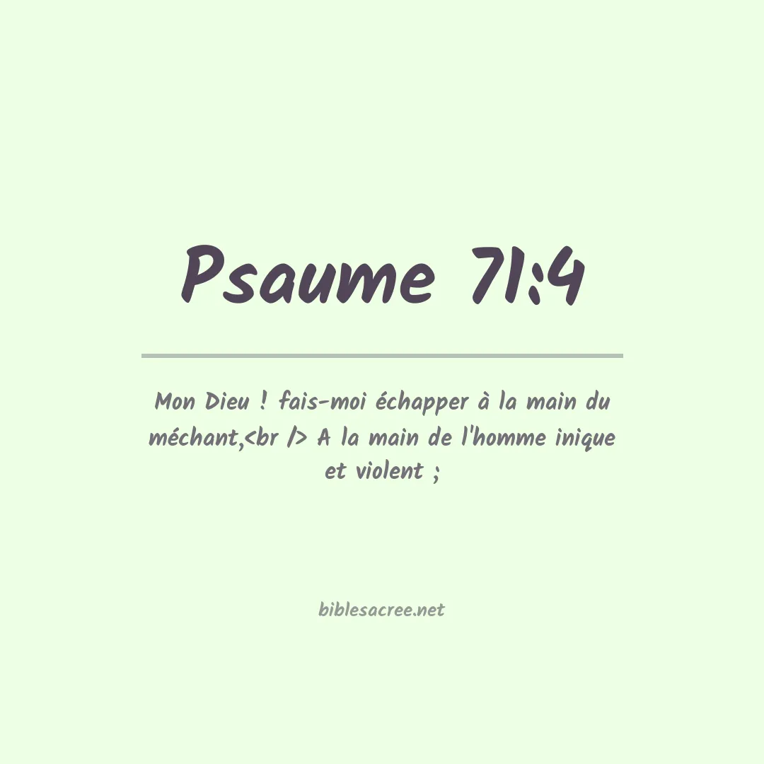 Psaume - 71:4