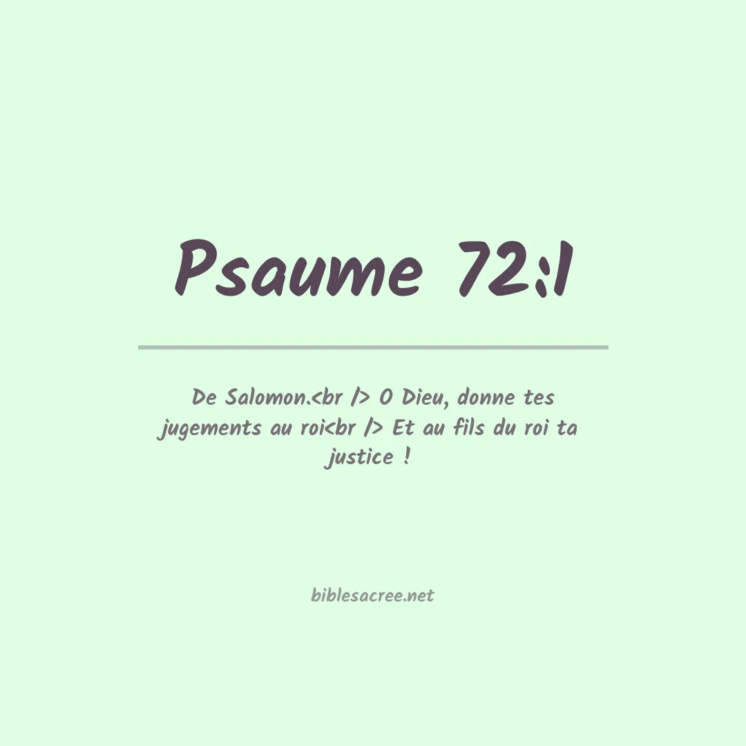 Psaume - 72:1