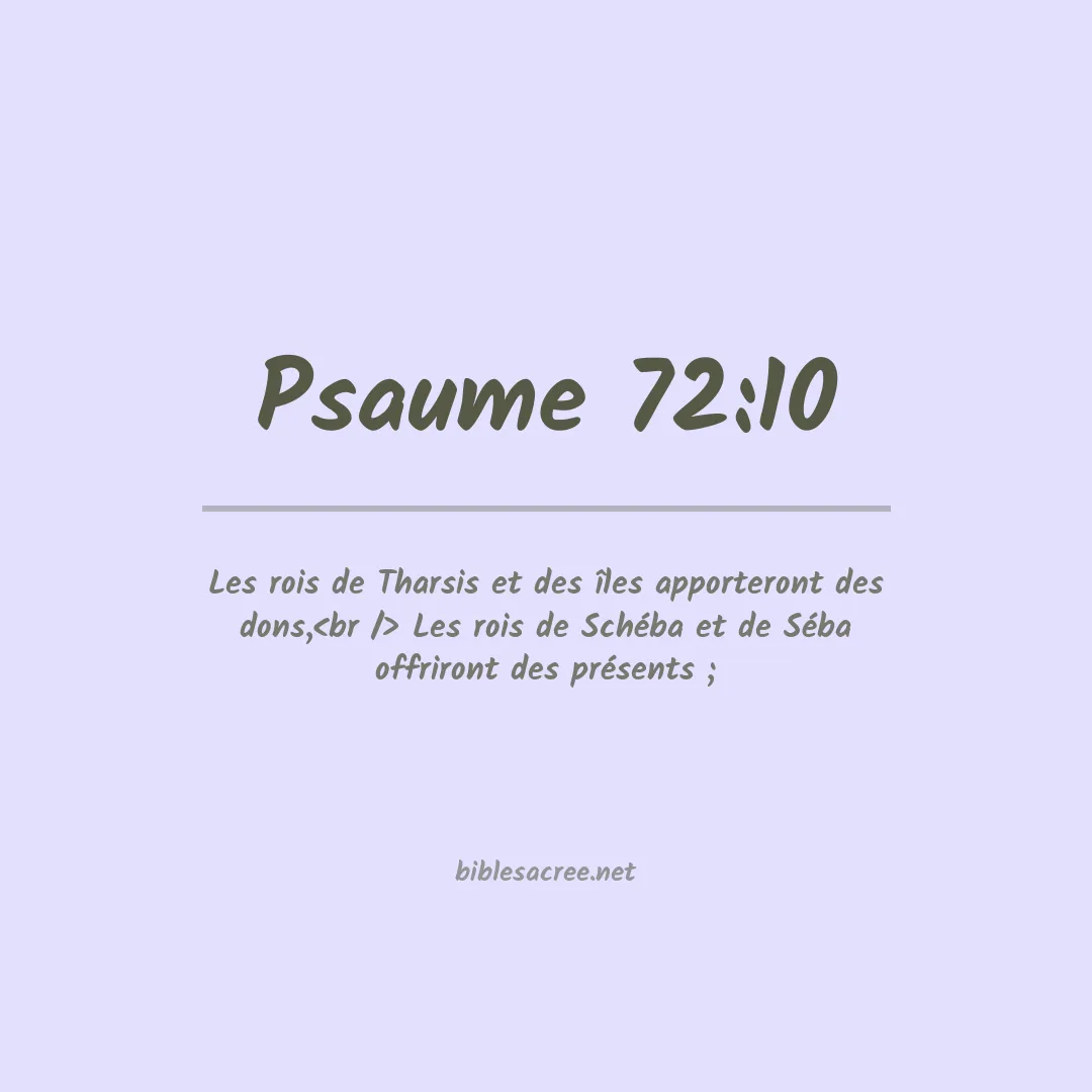 Psaume - 72:10