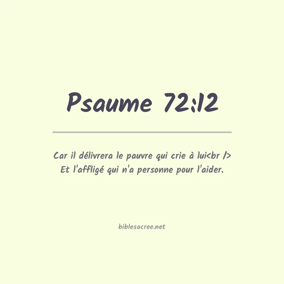 Psaume - 72:12