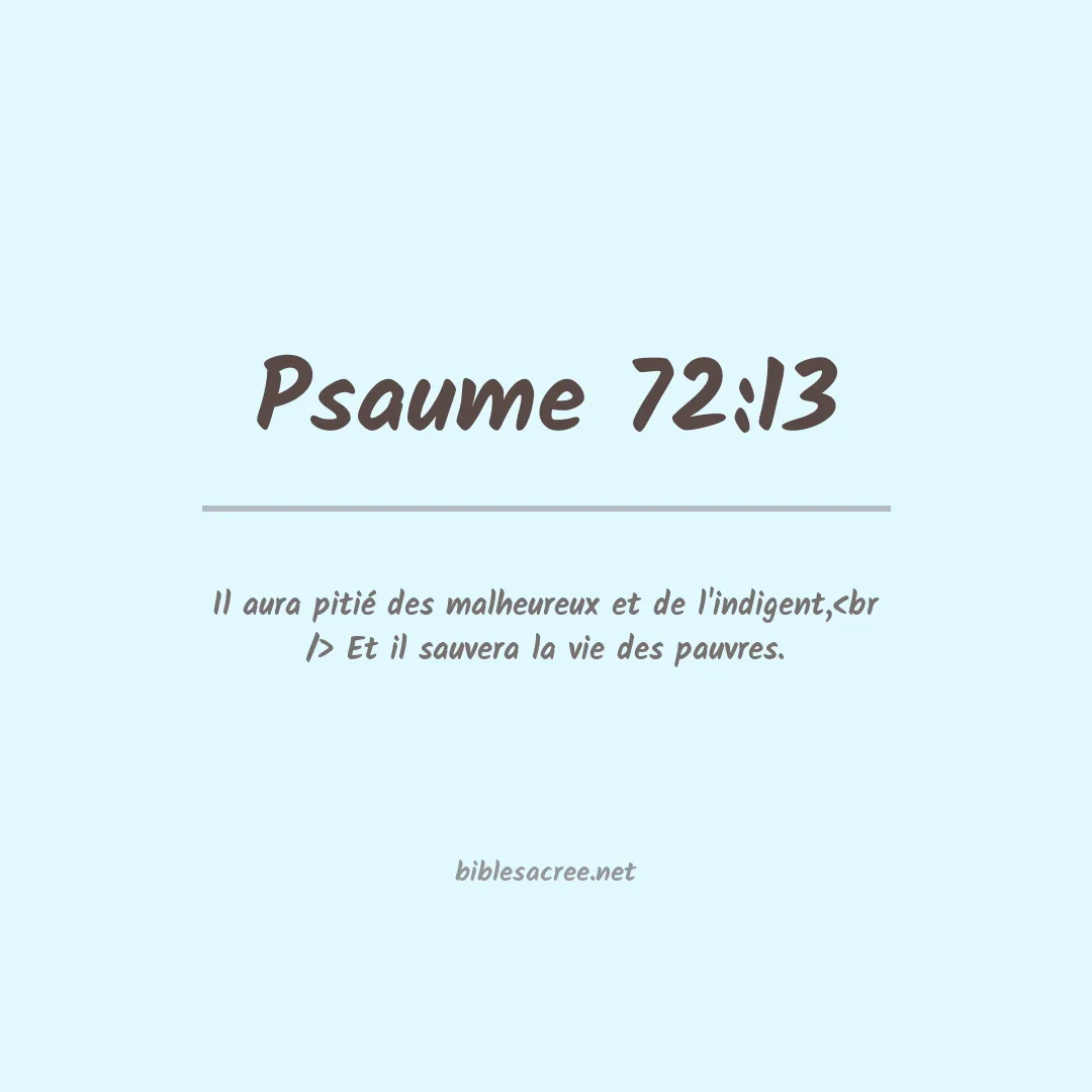 Psaume - 72:13