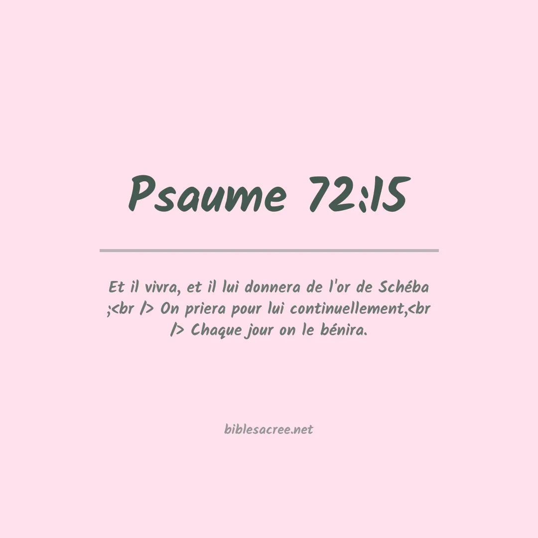 Psaume - 72:15