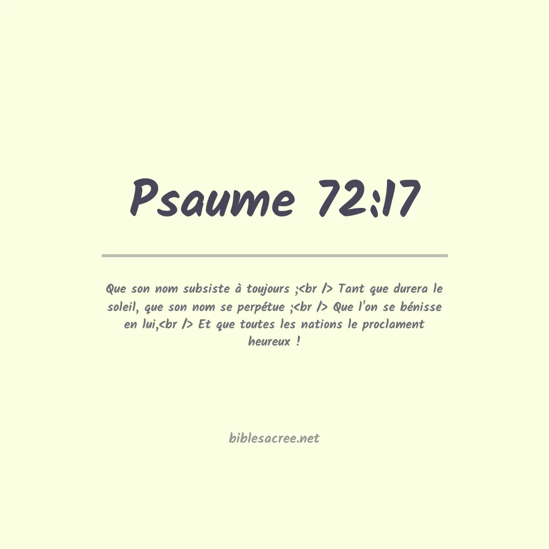 Psaume - 72:17