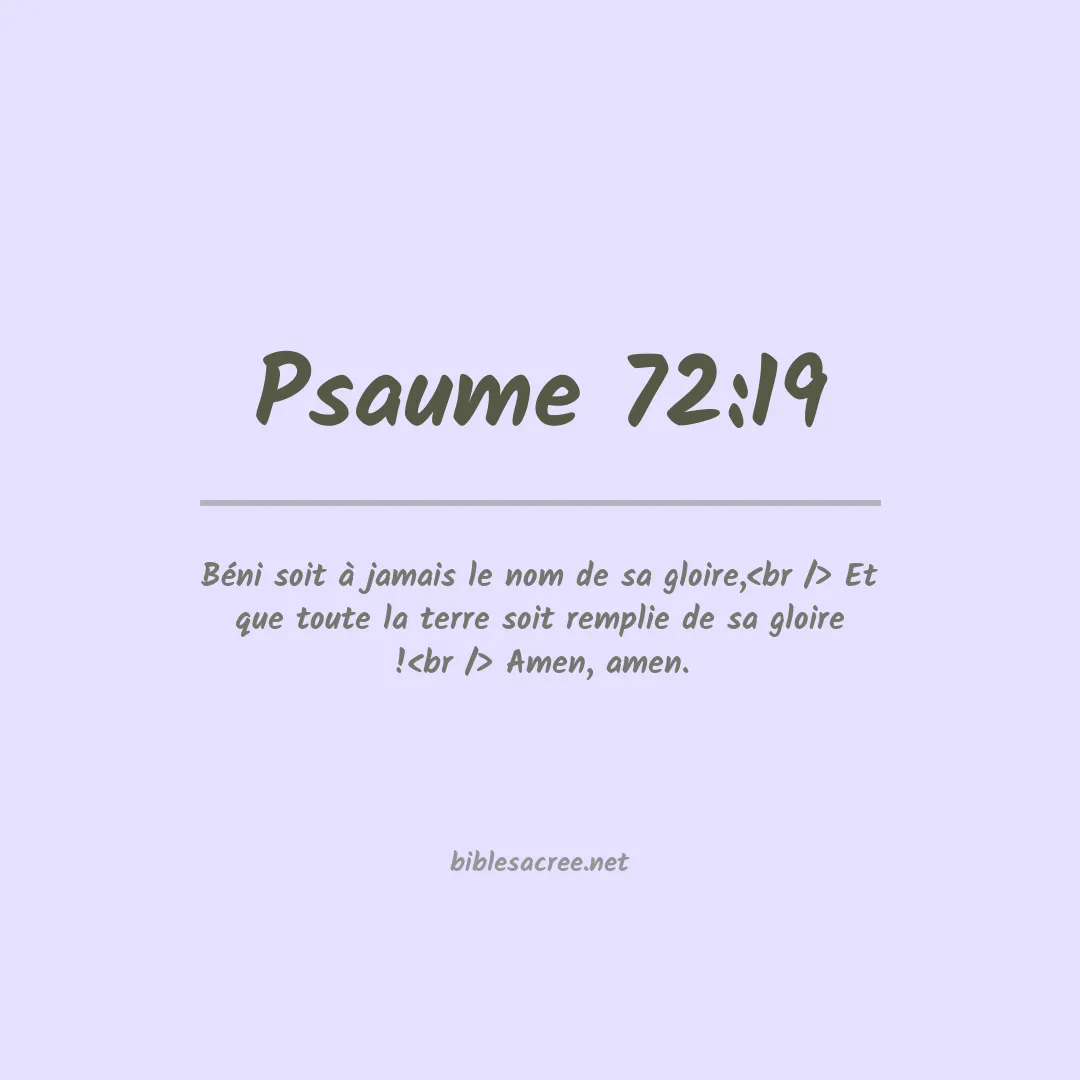 Psaume - 72:19