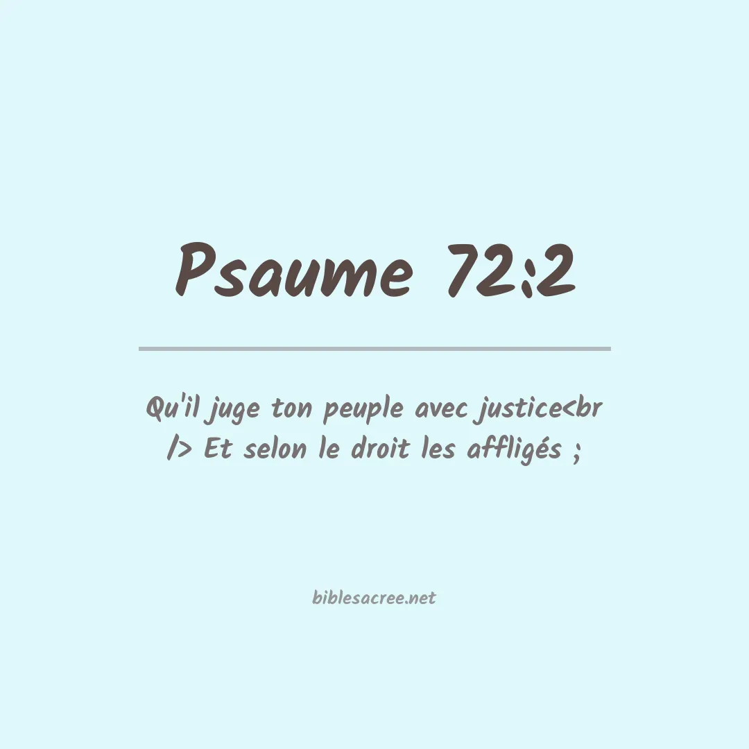 Psaume - 72:2