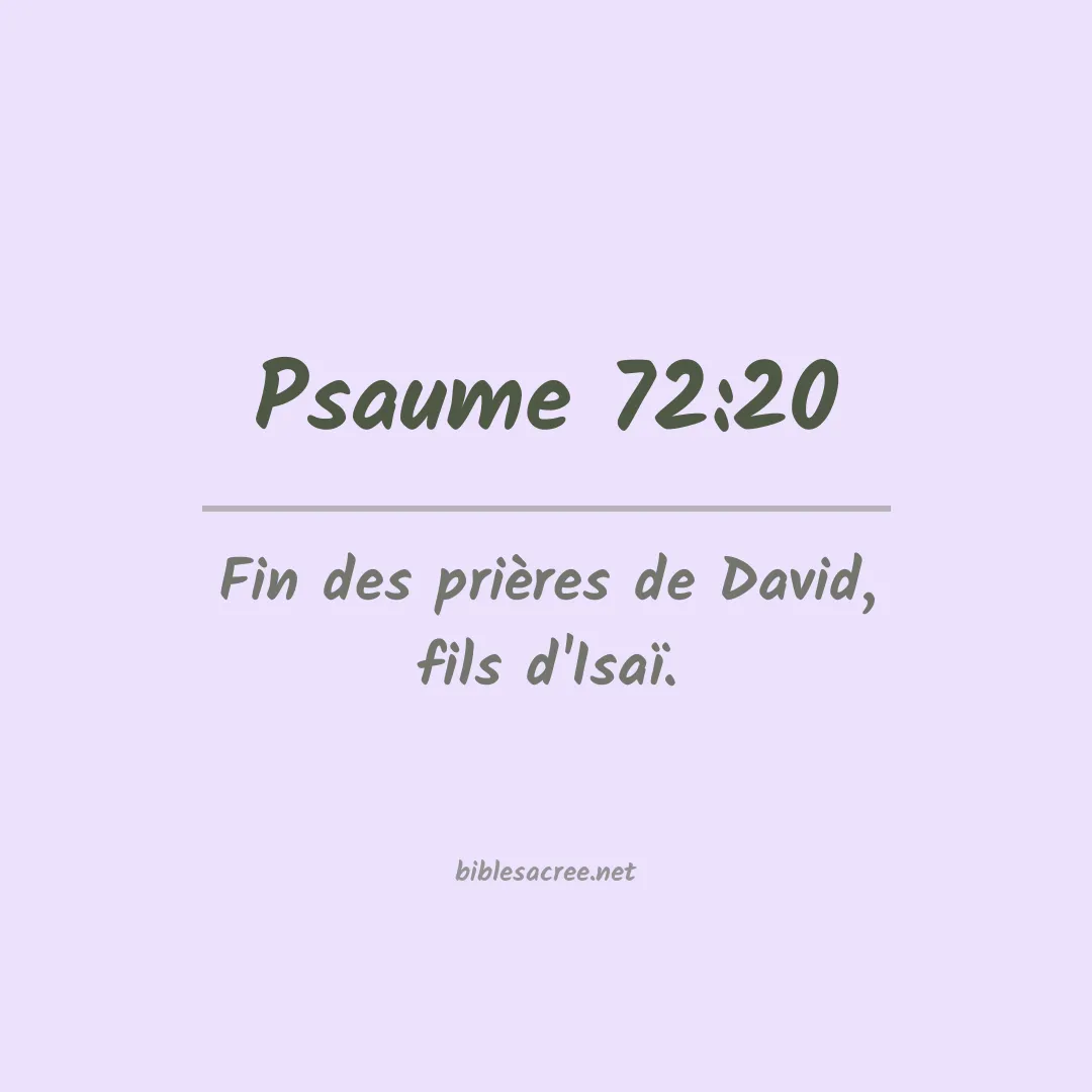 Psaume - 72:20