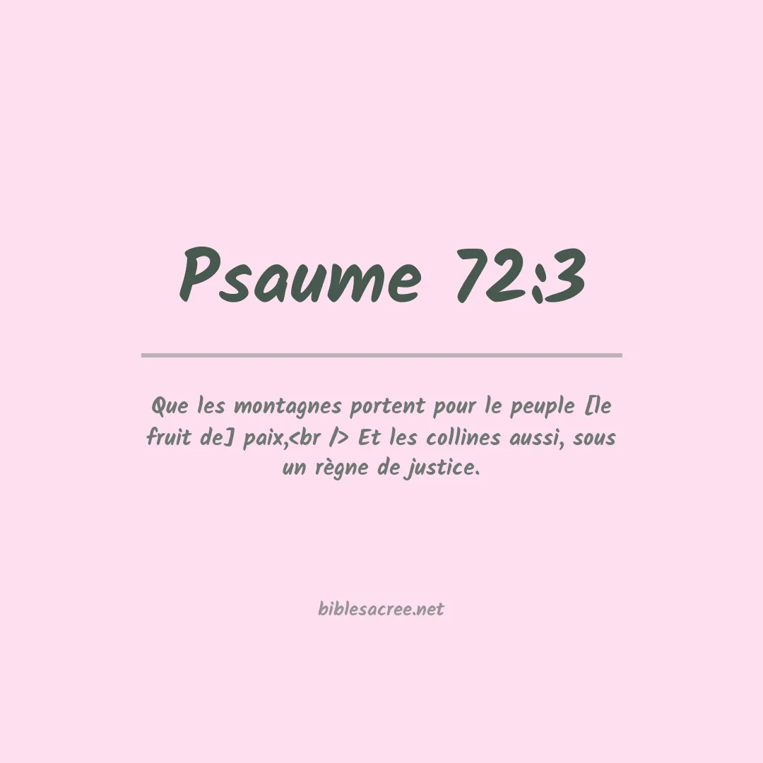 Psaume - 72:3