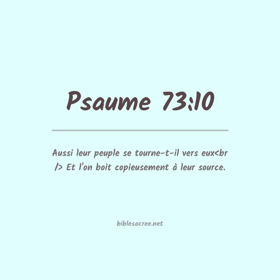 Psaume - 73:10